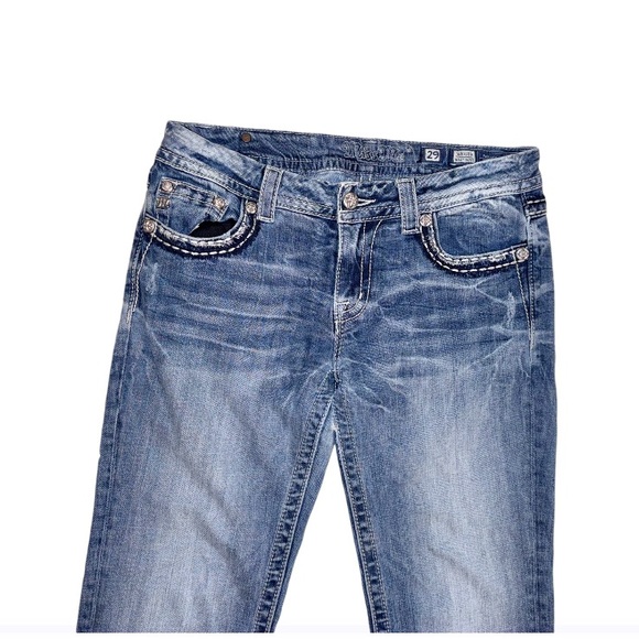 MISS ME Designer distressed easy boot jeans women’s size 29 8 - Picture 4 of 14